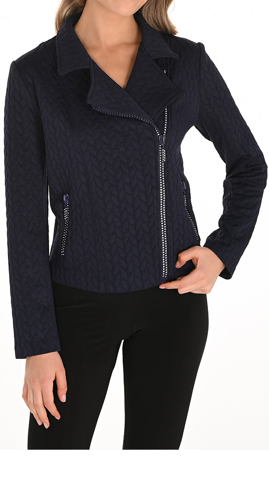 Jacket Knit Jacket with Sparkle Zipper