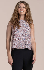 Flared Shell Print Top