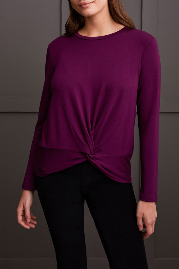 Crew Neck Faux Knot Top