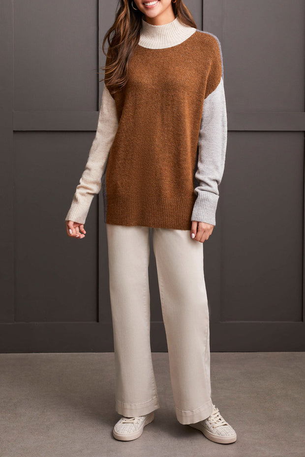 Colour Block Turtleneck