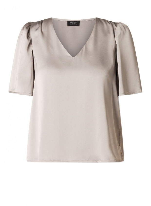 Pippa Satin Puff Sleeve Blouse