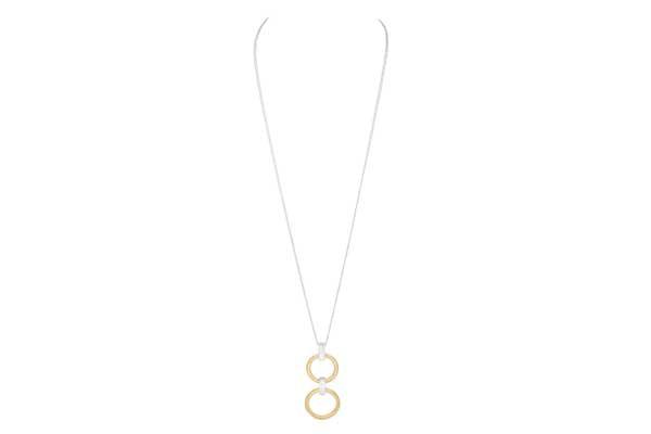 Gold Long Silver Chain Loop Necklace-Watch Us Women Oakville