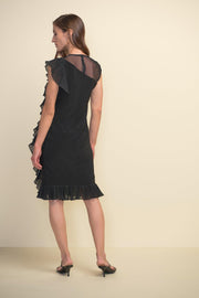 Dress Black Ruffled Dress-Watch Us Women Oakville