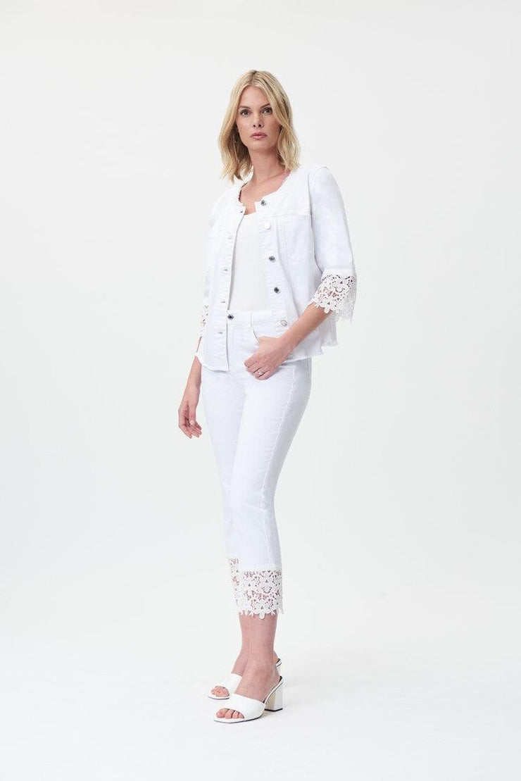 Straight Cropped Jeans with Lace-Watch Us Women Oakville