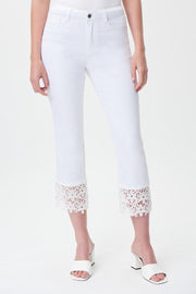 Straight Cropped Jeans with Lace