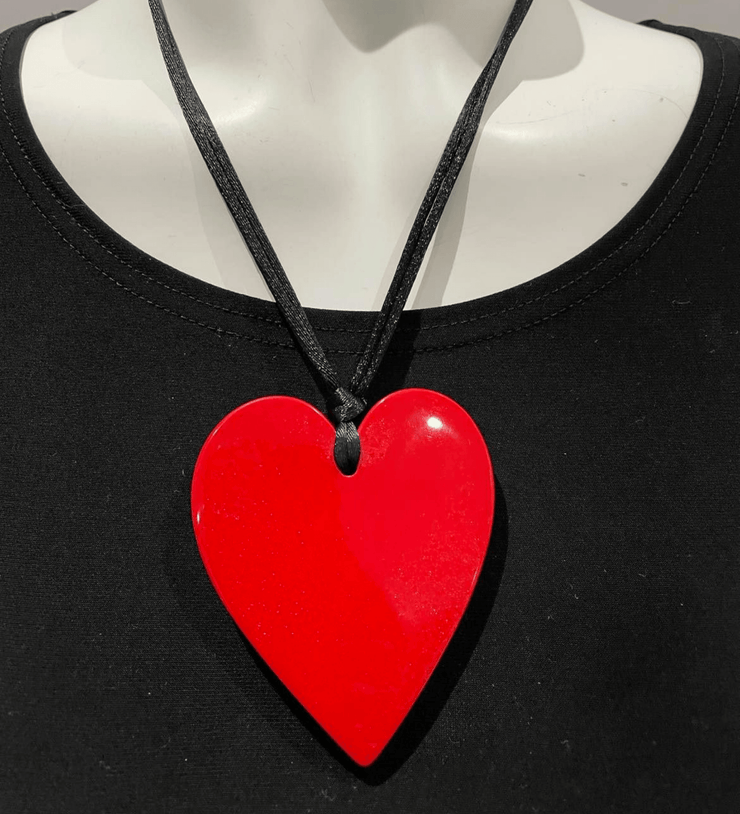 Red Heart Necklace-Watch Us Women Oakville