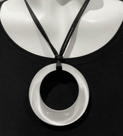 Necklace White Open Circle