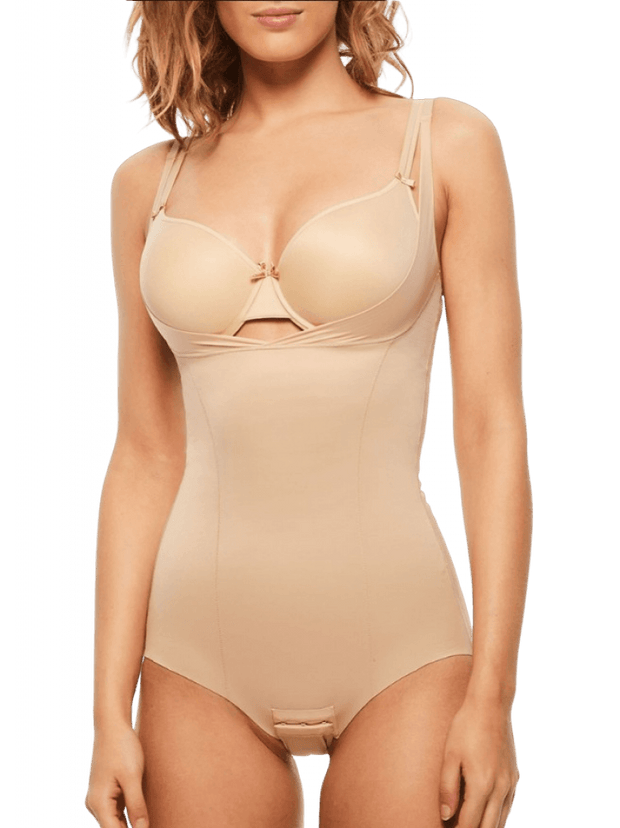 Chantelle Women's Basic Shaping Open Bust Bodysuit Shaper, Ultra Nude, S