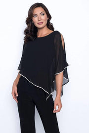 Black Rhinestone Trim Cape-Watch Us Women Oakville