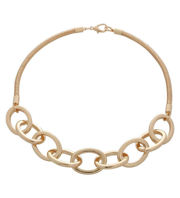 Gold Short 9 Link Necklace-Watch Us Women Oakville