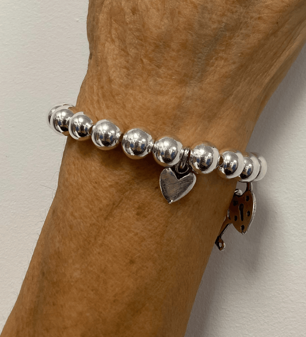 Silver Key & Heart Bracelet-Watch Us Women Oakville