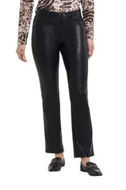 5 Pocket Faux Leather Straight Pant