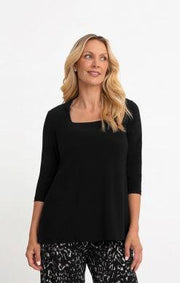 Square Neck Top 3/4 Sleeve